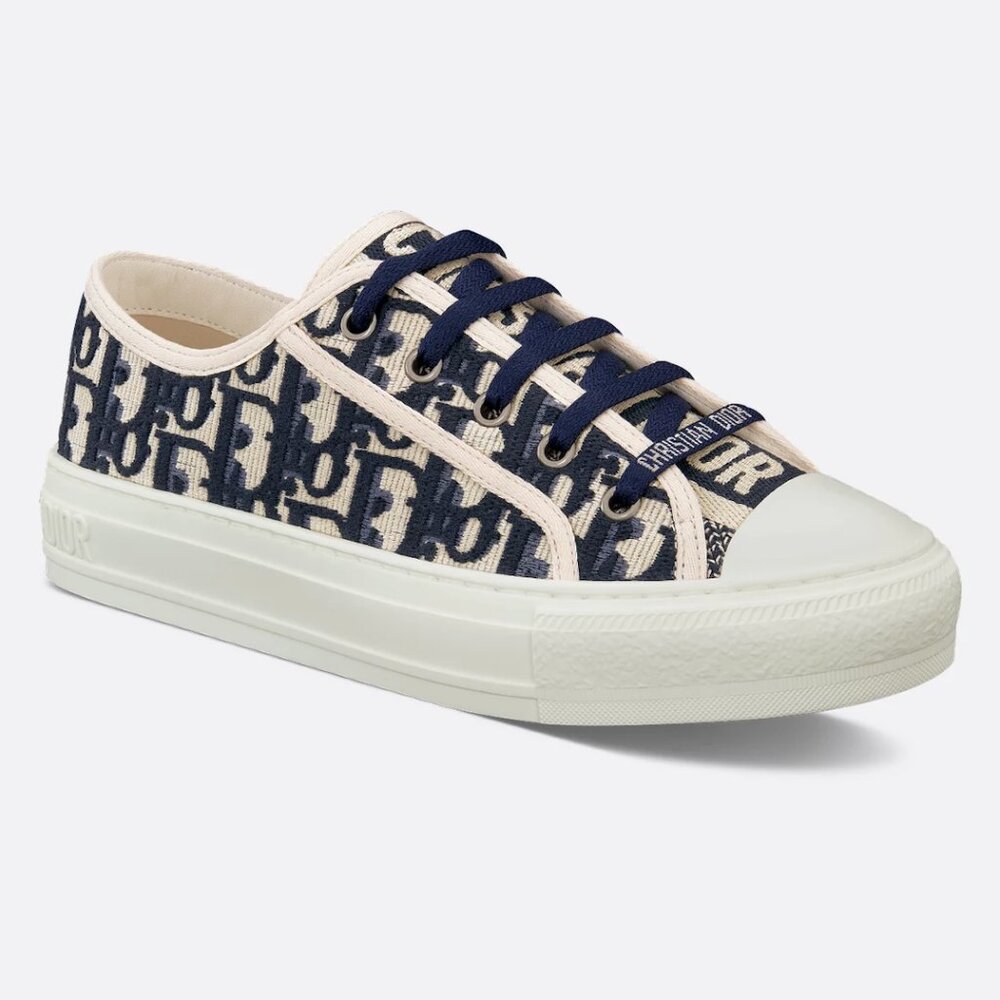 Dior Oblique Motif Walk'n'Dior Low Top Sneakers Blue
